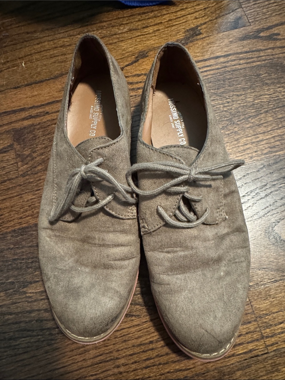 Target Taupe Suede Women’s Lace-Up Flats